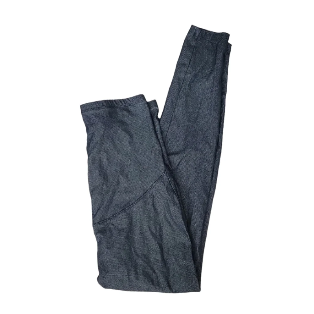 Times Two Maternity Blue Tummy Panel Leggings Size Medium - Picture 3 of 6